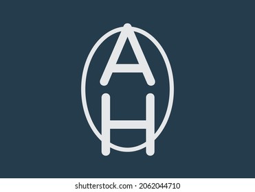 Graphic shape of AH initial letter design