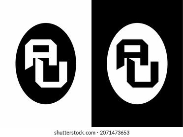 Forma gráfica del diseño de la letra inicial de AU