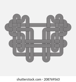 Graphic shape, vector element, twisted lines