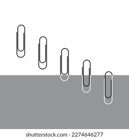 A graphic showing how a paperclip binds a document