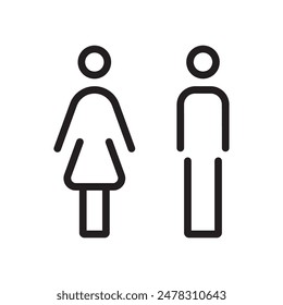 Graphic sign for man and woman isolated icon vector