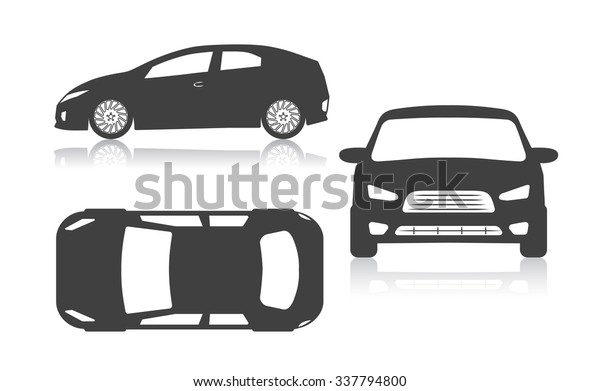 Graphic Silhouette Car Set Stock Vector (Royalty Free) 337794800 ...