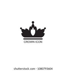 Graphic simple form of the royal crown on an isolated background. Symbols of power are the emperor, the queen, the princess. Insulated jewelry. Vector illustration. Logotype, Logo