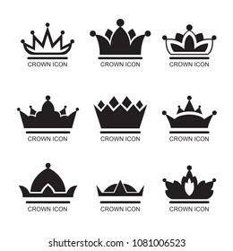 Graphic simple form of the royal crown on an isolated background. Symbols of power are the emperor, the queen, the princess. Insulated jewelry. Vector illustration. Logotype, Logo