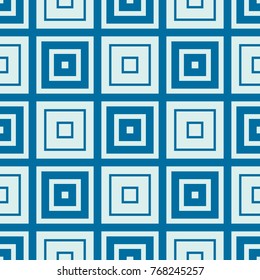 Graphic simple ornamental tile, vector repeated pattern made using squares. Vintage art abstract seamless texture can be used as wallpaper and in textile design.