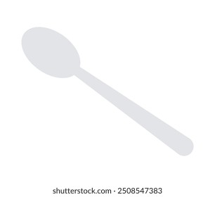A graphic of a simple spoon on a white background, symbolizing modern design, simplicity, and nourishment. Ideal for contemporary and eco-friendly visuals.