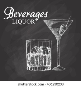 Graphic of sketch Beverages , vector illustration