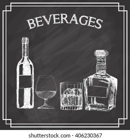 Graphic of sketch Beverages , vector illustration