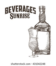 Graphic of sketch Beverages , vector illustration