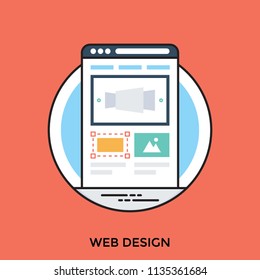
A graphic sketch pad with different shapes symbolizing concept of web design 
