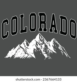 Logotipo gráfico del lema Colorado Eagle Montana Adventure Mountain Varsity Tee T shirt 