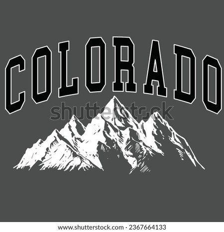 Graphic Slogan Colorado Eagle  Montana Adventure Mountain Varsity Tee T-shirt Logo 
