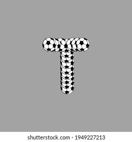Graphic soccer ball font for your design, graphic soccer ball alphabet