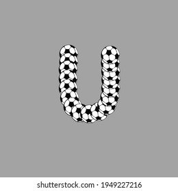 Graphic soccer ball font for your design, graphic soccer ball alphabet