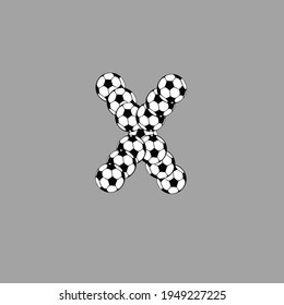 Graphic soccer ball font for your design, graphic soccer ball alphabet