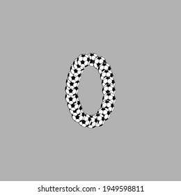 Graphic soccer ball number for design