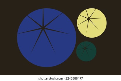 Esfera gráfica con estrella geométrica