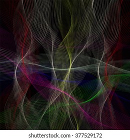 Graphic Spiral curves pattern