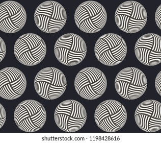 graphic square vortex balloons seamless pattern in black and white