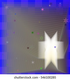 graphic star into event, celebration around contrasting conclusion
