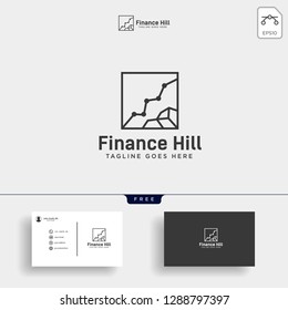graphic statistic mountain business logo template vector illustration