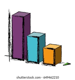 Graphic statistical bar icon