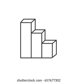 Graphic statistical bar icon