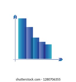 graphic statistics isolated icon