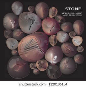 Graphic stones background 