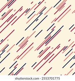 Graphic stripe pattern with colourful lines and geometric shapes. Ideal for modern wallpapers, textile prints, and abstract vector artwork.