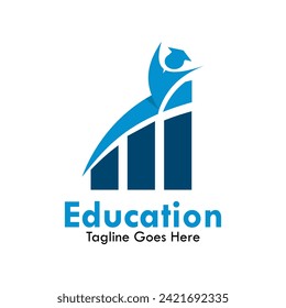 Graphic student design logo template illustration