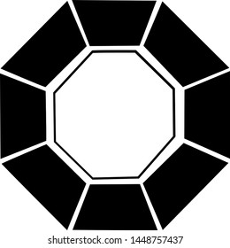 graphic stylish black octagon frame