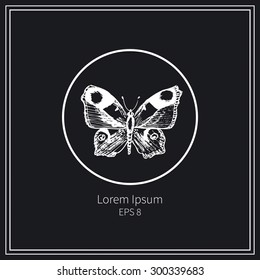 Graphic stylized butterfly logo