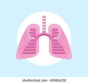 Graphic symbol of lungs