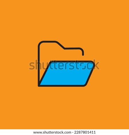  A graphic symbol representing a container used to organize and store digital files or documents. 