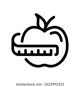 Graphic Symbol Showing Diet or Health Related to Fruit Size