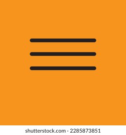 Ein grafisches Symbol, das in der Regel aus drei horizontalen Linien besteht und eine Liste von Optionen darstellt. 