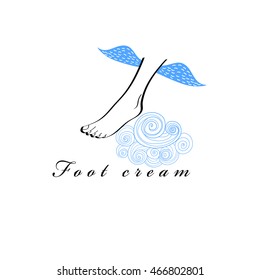 Graphic symbol vector foot on a white background...