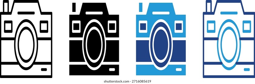 Eine Grafik, die Fotografie symbolisiert und festliche Neujahrsmomente dokumentiert
