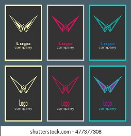 Graphic symbols logo and technology concept icon set