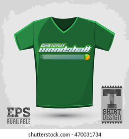 Graphic T- shirt design - Born to play woodsball - Woodsball is a format of paintball gaming - vector Typographic Design