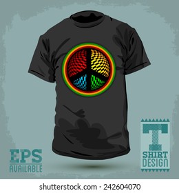 Graphic T- shirt design - Peace and Love Icon, emblem - shirt graphic design - vector illustration.