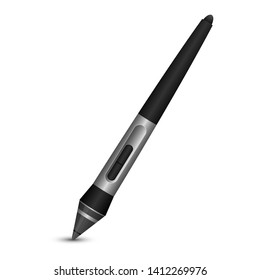 Graphic tablet drawing pen vector design illustration isolated on white background