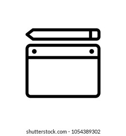Graphic tablet flat icon. Single high quality outline symbol of info for web design or mobile app. Thin line signs for design logo, visit card, etc. Outline logo of graphic tablet