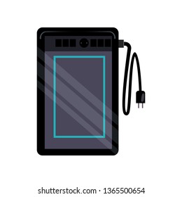 Graphic tablet flat icon. Smartphone, digital tablet, e-reader. Painting concept. Vector illustration can be used for topics like wireless technology, design, art