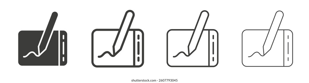 Graphic tablet icon collection for website designs