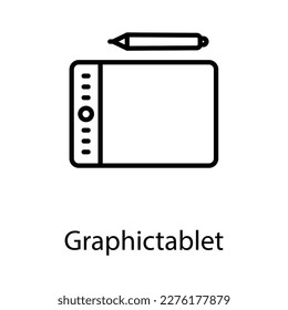 Graphic tablet icon design stock illustration