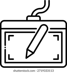 Icono gráfico de la tableta para el diseño de arte digital