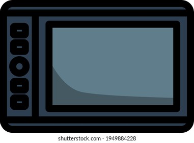 Icono gráfico de Tablet PC. Contorno de negrita editable con diseño de relleno de color. Ilustración vectorial.