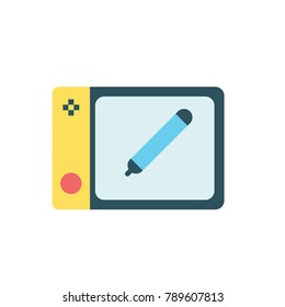 graphic tablet icon flat